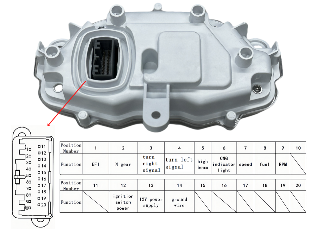 digital tablero para moto velocimetro tacometro for（Honda CG Titan 160 Fan 2015-2024）