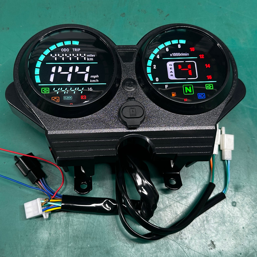 digital tablero para moto velocimetro tacometro for （Honda CG 125 deluxe、Honda CG 125 DLX、Italika Forza 150 FT150 Gts、haojue Xpress 125、MOTOTAXI 150、Land Roys RICO LR 150-28、zongshen zs-150、zongshen Chambera 150、zongshen RX150、haojin 200）