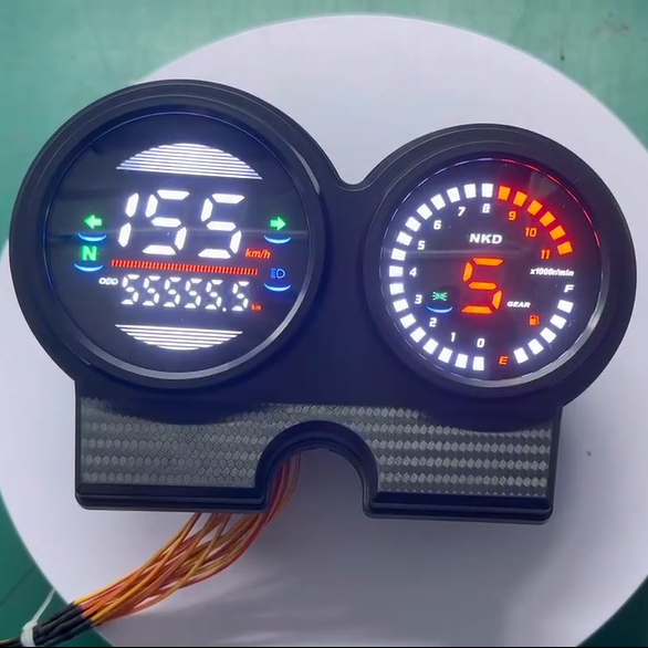 digital tablero para moto velocimetro tacometro for（AKT NKD 125 150 EX75、 Honda TIGER 2000、 Italika Ft150 Gts、 Kasinski seta 125 e 150、 Victory Bomber 125、 Shineray Worker 125）