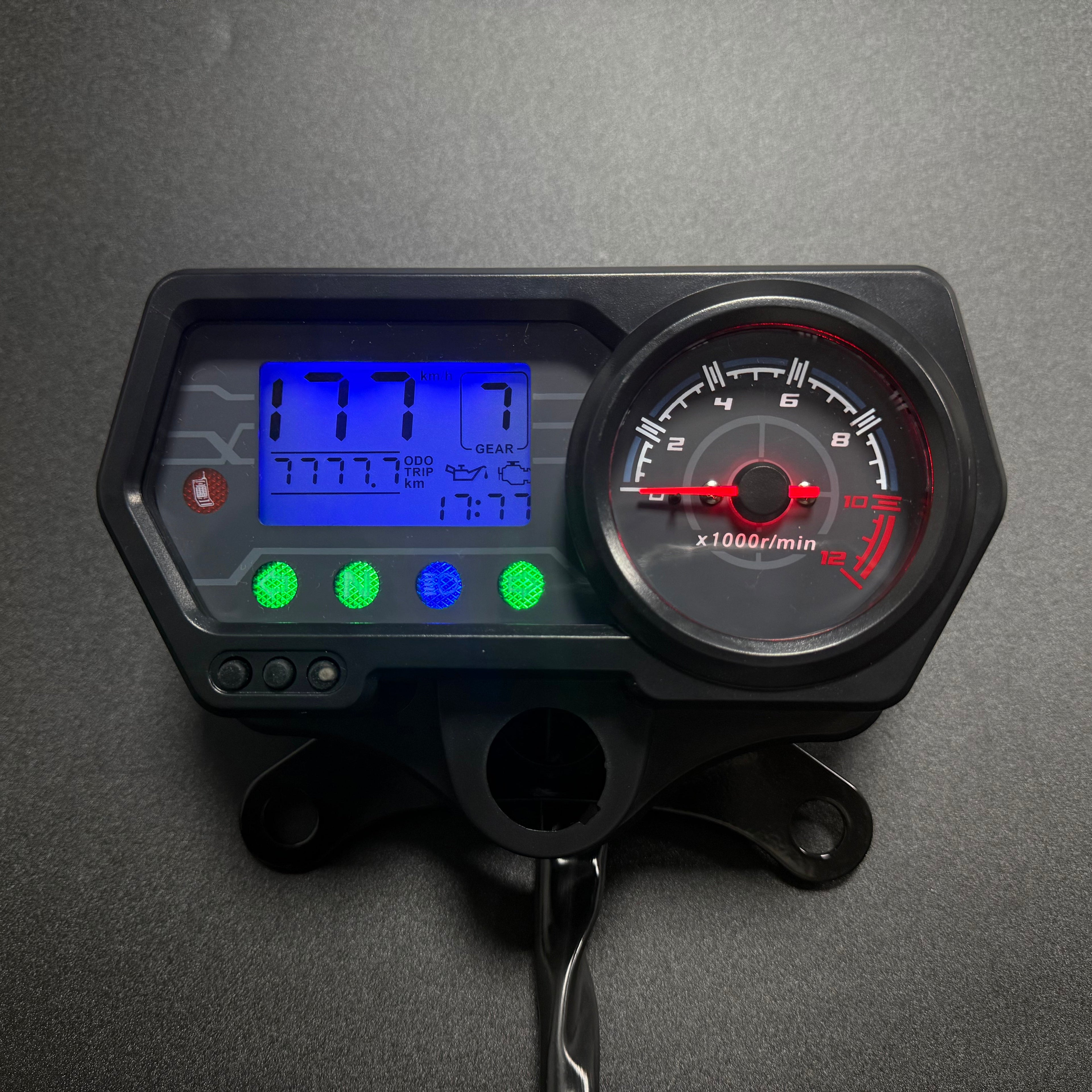 digital tablero para moto velocimetro tacometro for（CG125 （Honda CG125、Honda TMX125、  RUSI Macho Tc 125/150、Skygo 125 ）Bera SBR150、AVA150）