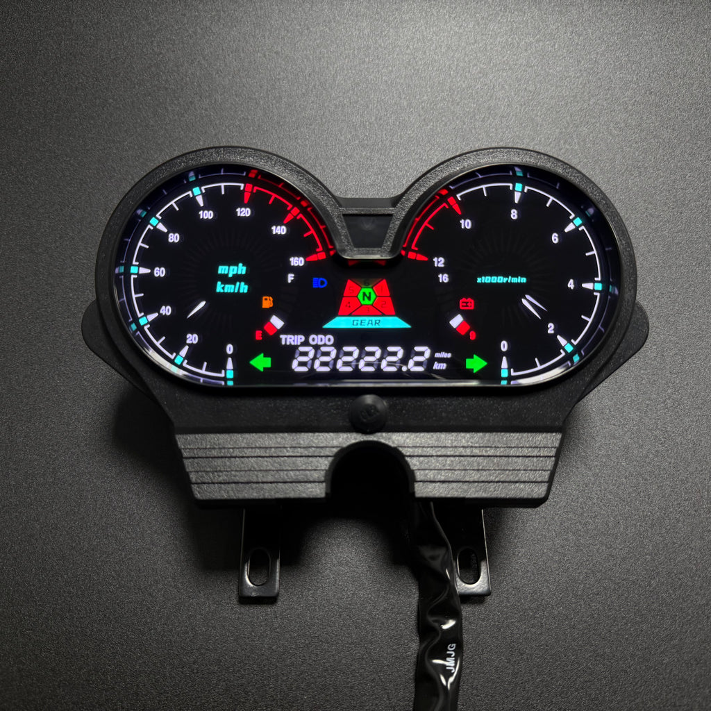digital tablero para moto velocimetro tacometro for （Honda CG 125 deluxe、CG 125 DLX Italika Forza 150、FT150 Gts Mototaxi 150 Land Roys RICO LR 150-28 Zongshen zs-150、Chambera 150、RX150）