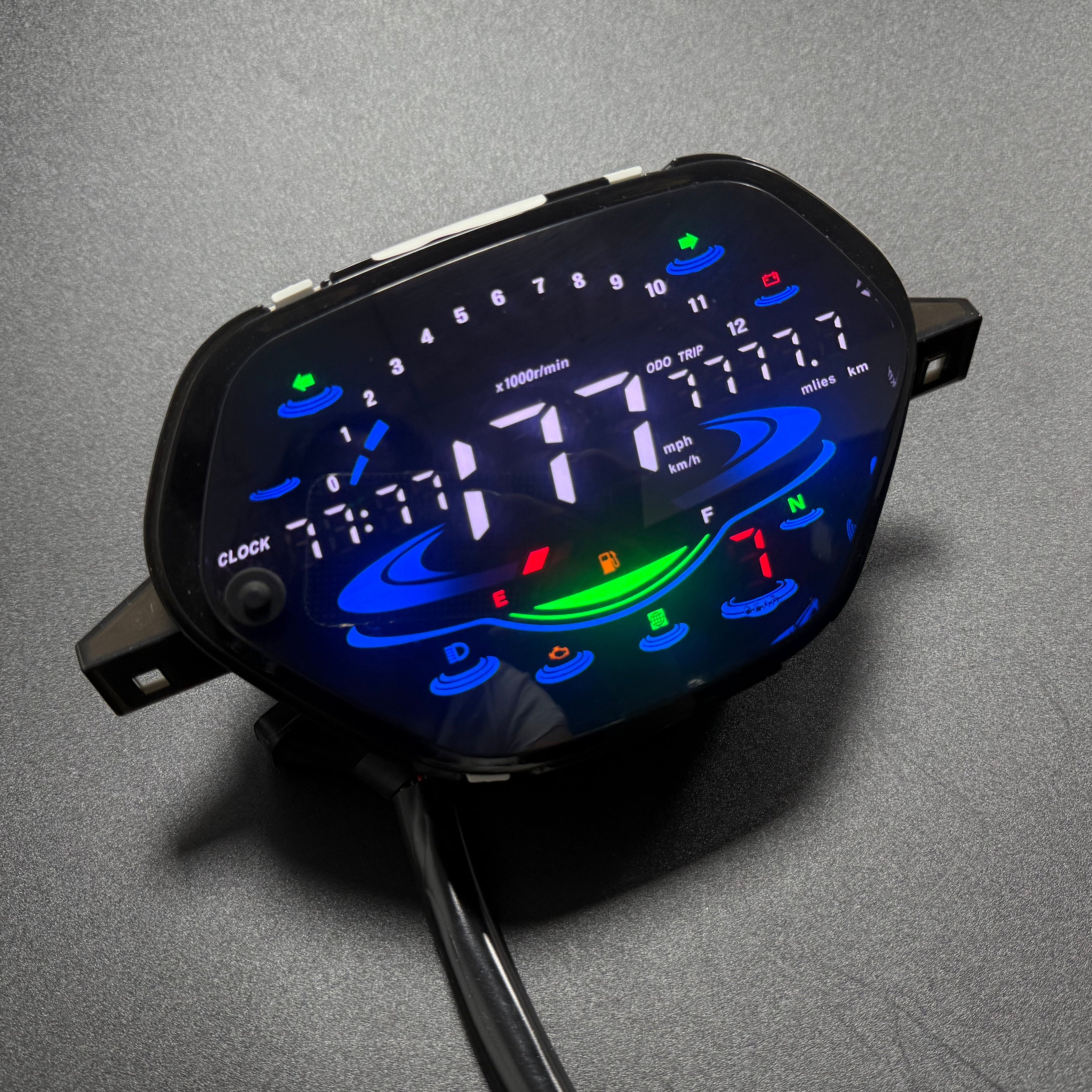 digital tablero para moto velocimetro tacometro for（Honda Wave Alpha 100、 Honda EX5 Class 1 / CX / DX 、Wave CX Alpha tahun、Wave110 DX、、Shineray Phoenix 50、AKT 110）