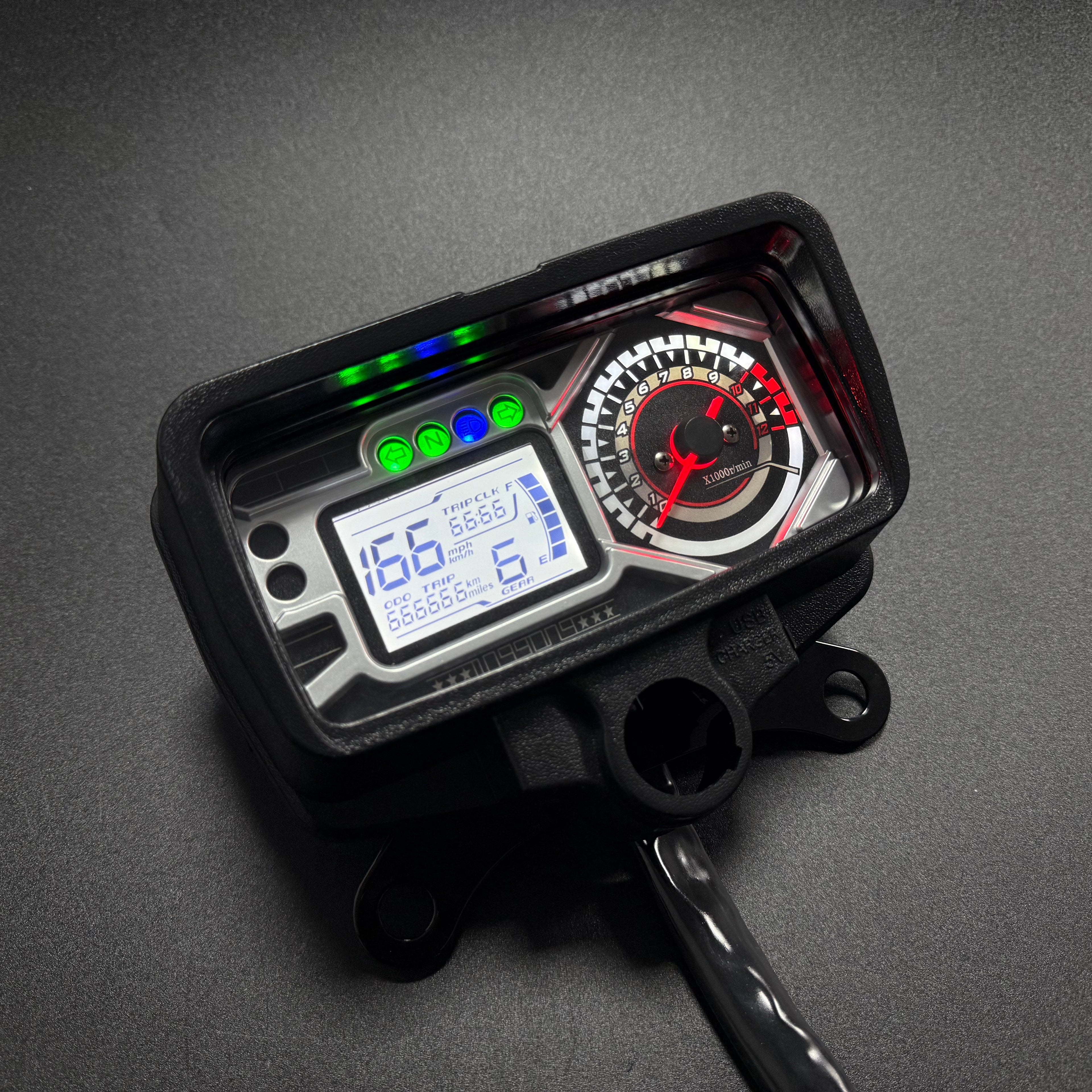 digital tablero para moto velocimetro tacometro for（Honda CG125、Honda TMX125、  RUSI Macho Tc 125/150、Skygo Prince 125、Italika Ex125 Forza 125 Ft125）