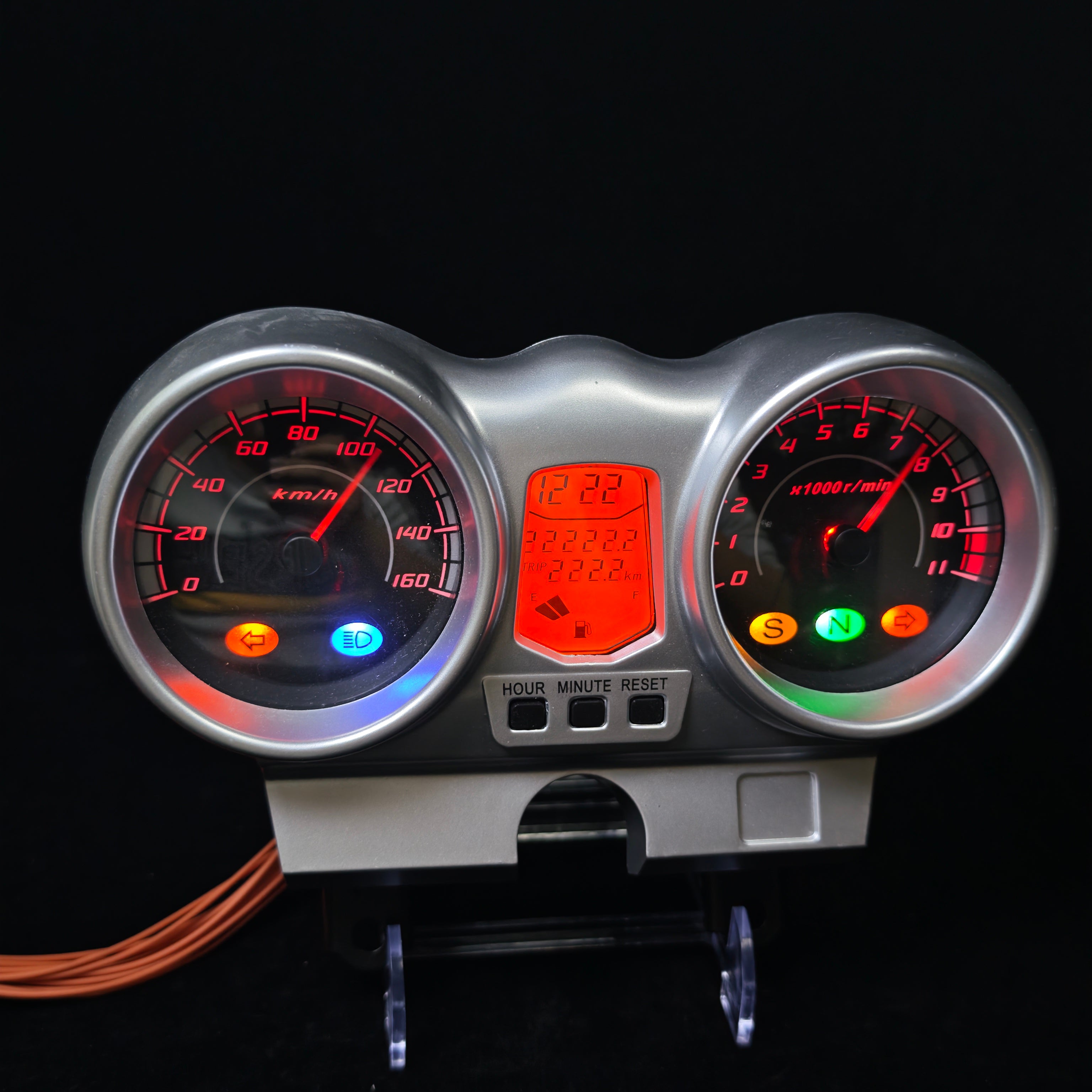digital tablero para moto velocimetro tacometro for（Honda CBX 250 Twister、CBF250（2004-2012））