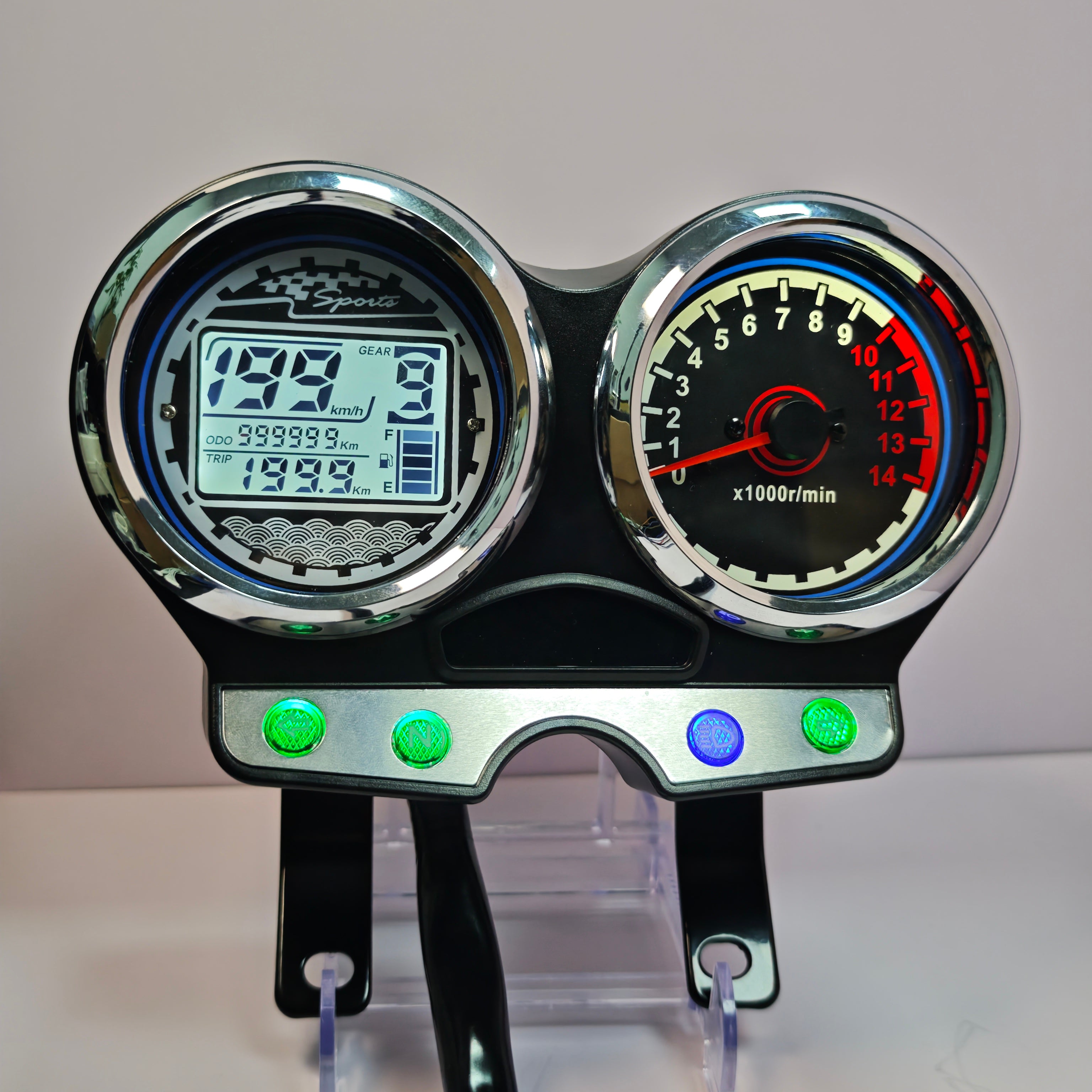 digital tablero para moto velocimetro tacometro for（Suzuki Yes 125、Suzuki En125 En150 Gs125、Suzuki Thunder 125、Suzuki Gsr 150i、suzuki en125-2a，Suzuki RGS 150i）