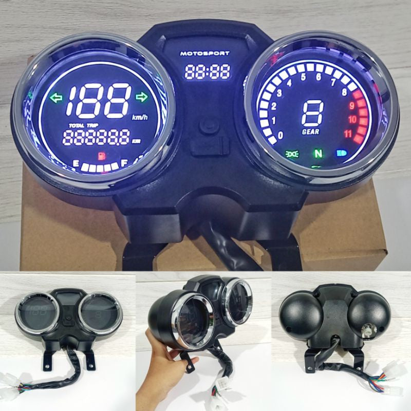 universal digital tablero para moto velocimetro tacometro for（ RC200 GN125F Suzuki GN125 GN150 GN 125 EN125 GSX125 QS125 Yes125）