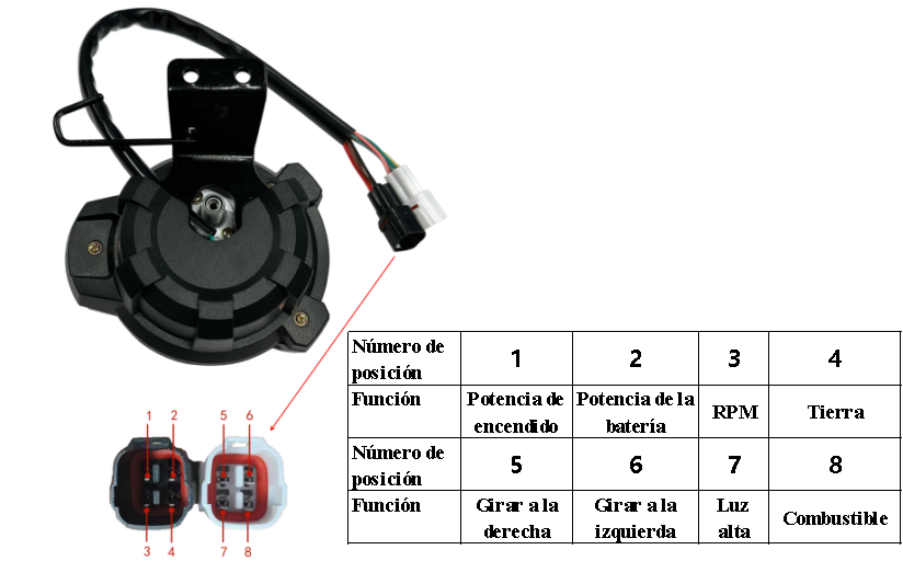 universal digital tablero para moto velocimetro tacometro for（Yamaha Zuma125、BWS125、YW125，Kymco Agility 125、XBWS 125，Cross 2.0 125 ccm rot，DUCONDA DUX 150，speedo/Digitalmeter KTC xride (TTX) di fino fi 115）