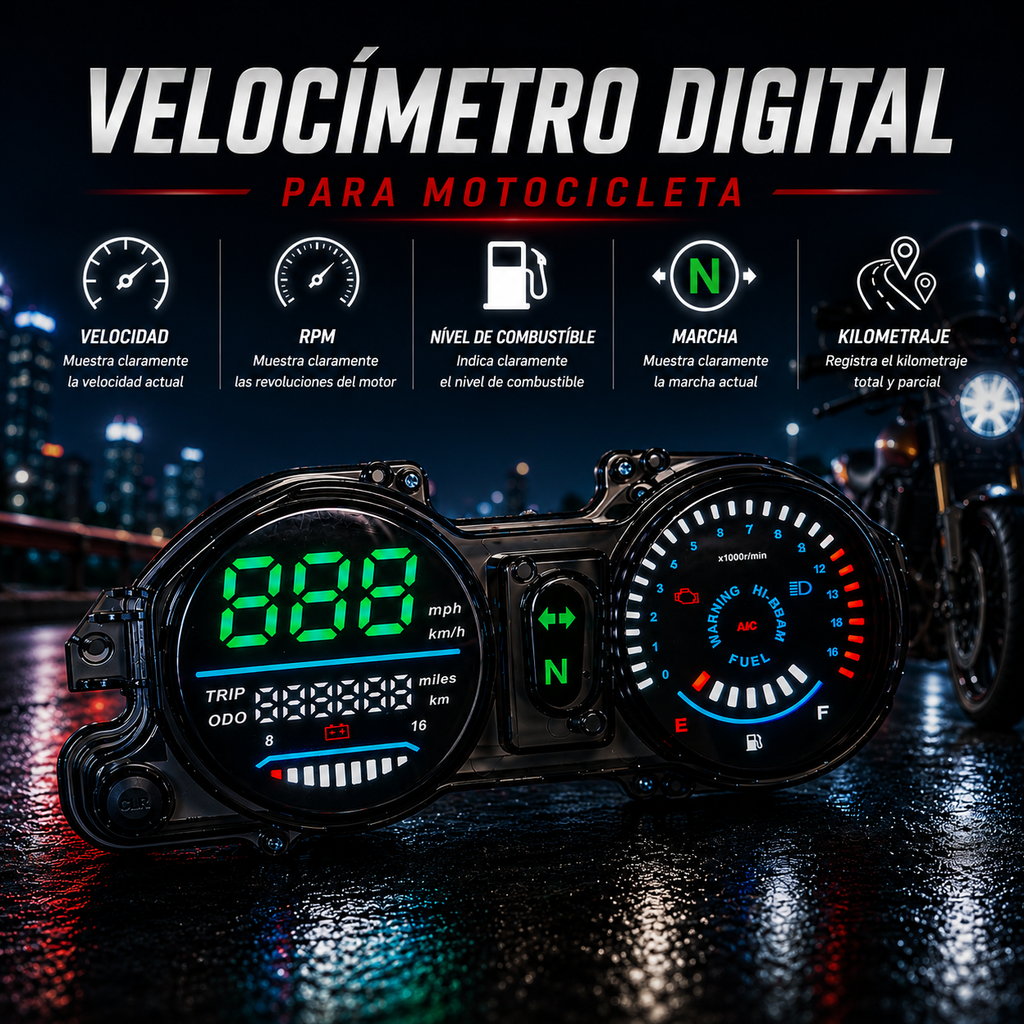 universal digital tablero para moto velocimetro tacometro for （Titan 150 ESD 2009 CG tatan 150 painel honda titan mix 150）