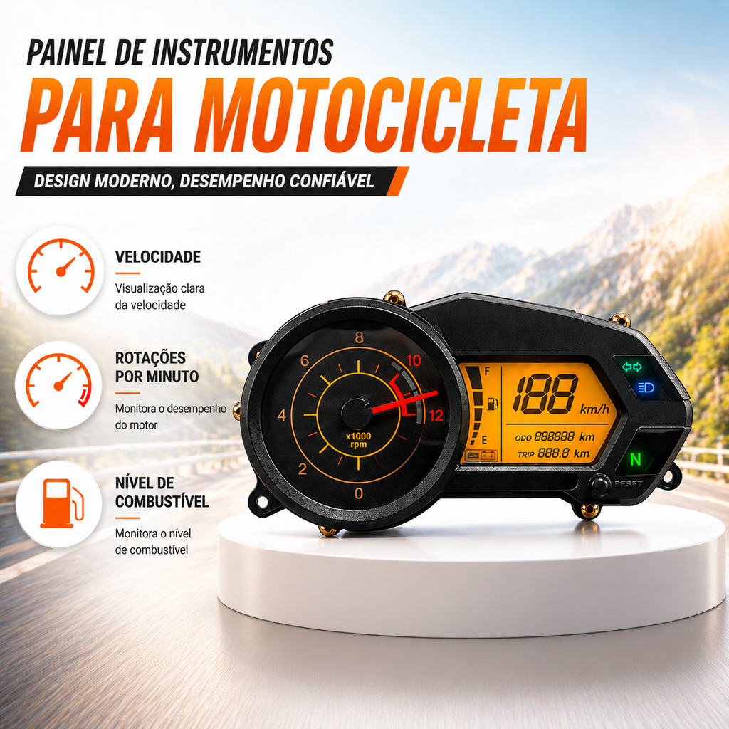 digital tablero para moto velocimetro tacometro for（Bajaj pulsar 135 LS Kawasaki Rouser 135LS Kawasaki Rouser NS125Fi）