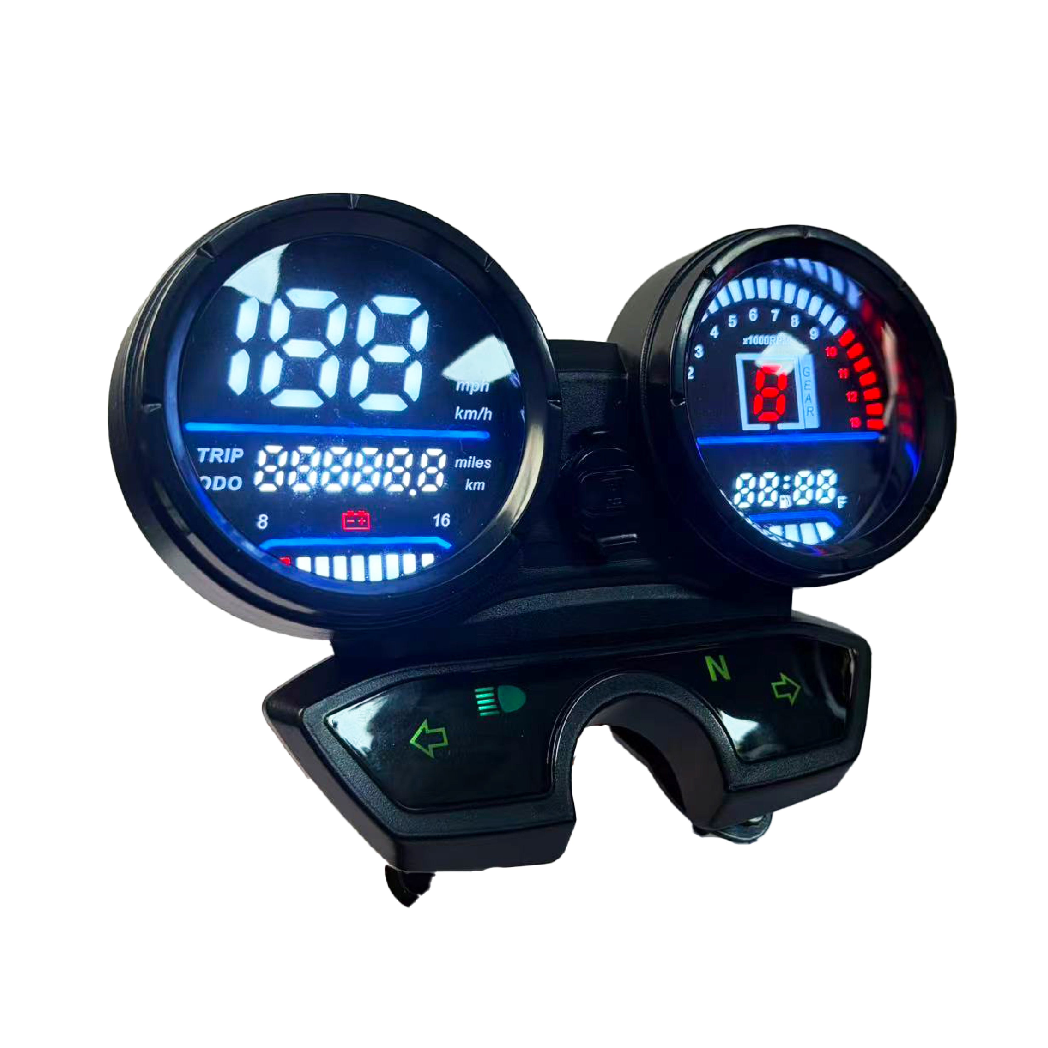 digital tablero para moto velocimetro tacometro for（Bajaj Boxer BM 150、Bajaj Discover 100）
