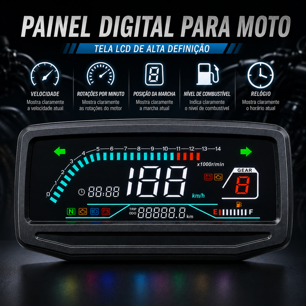 digital tablero para moto velocimetro tacometro for（Wuyang-Honda WY 125, GL PRO125, Keeway Horse 150 150cc、 Honda CGL 125、Wanxin WY 150、Honda GL PRO、Honda GL MAX、ZS150-6、Lifan LF150、HONDA NL125、Velorex VX 125S、WX150-A 150）