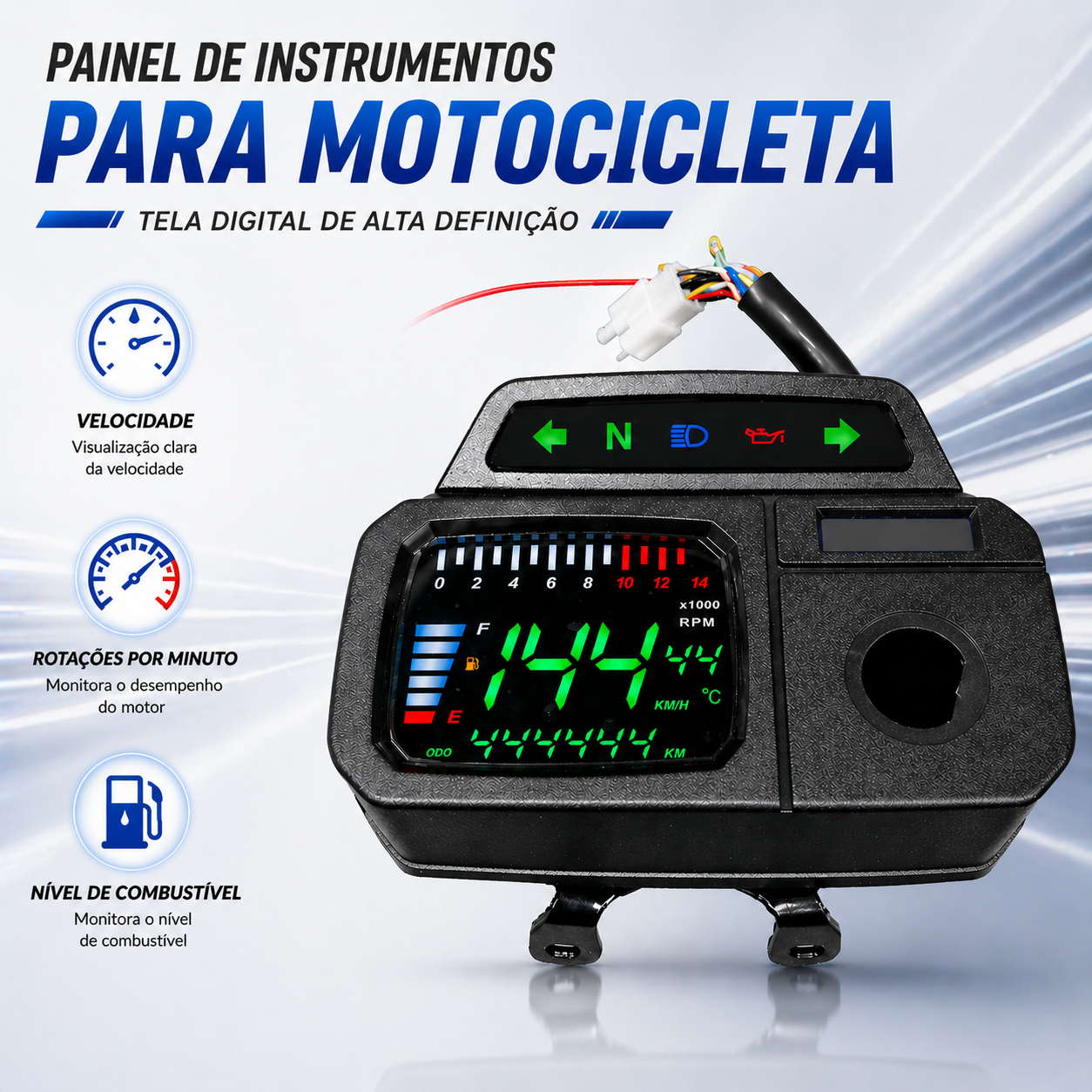 digital tablero para moto velocimetro tacometro for（jincheng ax100、 lifan ax100、suzuki ax100、TVS Max 100）