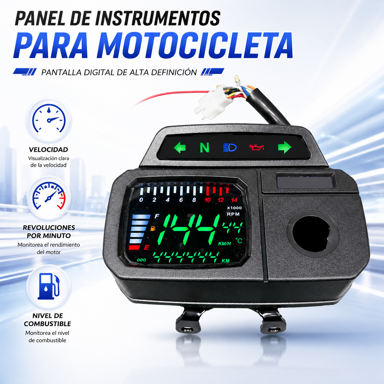 digital tablero para moto velocimetro tacometro for（jincheng ax100、 lifan ax100、suzuki ax100、TVS Max 100）