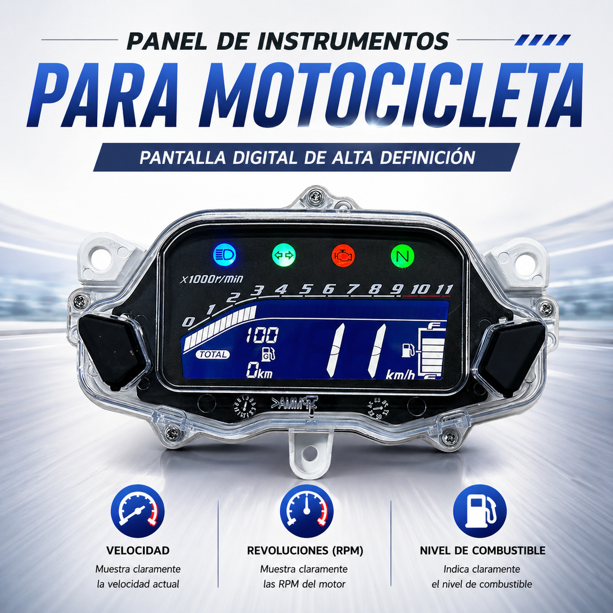 digital tablero para moto velocimetro tacometro for（Honda CG Titan 160 Fan 2015-2024）