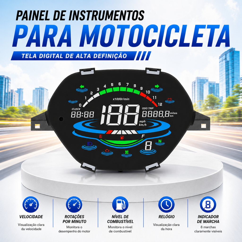 digital tablero para moto velocimetro tacometro for（Honda Wave Alpha 100、 Honda EX5 Class 1 / CX / DX 、Wave CX Alpha tahun、Wave110 DX、、Shineray Phoenix 50、AKT 110）