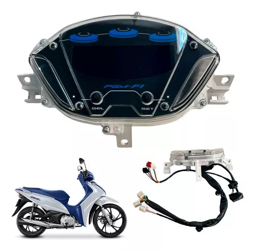 digital tablero para moto velocimetro tacometro for（Honda BIZ 125 EX 2018-2024）