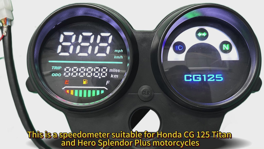 digital tablero para moto velocimetro tacometro for（Honda CG 125 Titan/Titan KSE、Honda Fan 125 Es/Hero  Splendor Plus、Honda Deluxe 125）
